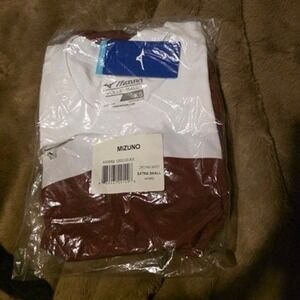 Mizuno Athletic Track Jacket Burgundy White XS Athletic Sportswear